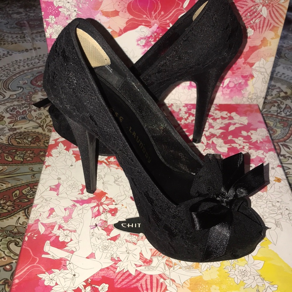 Chinese laundry open toe heels